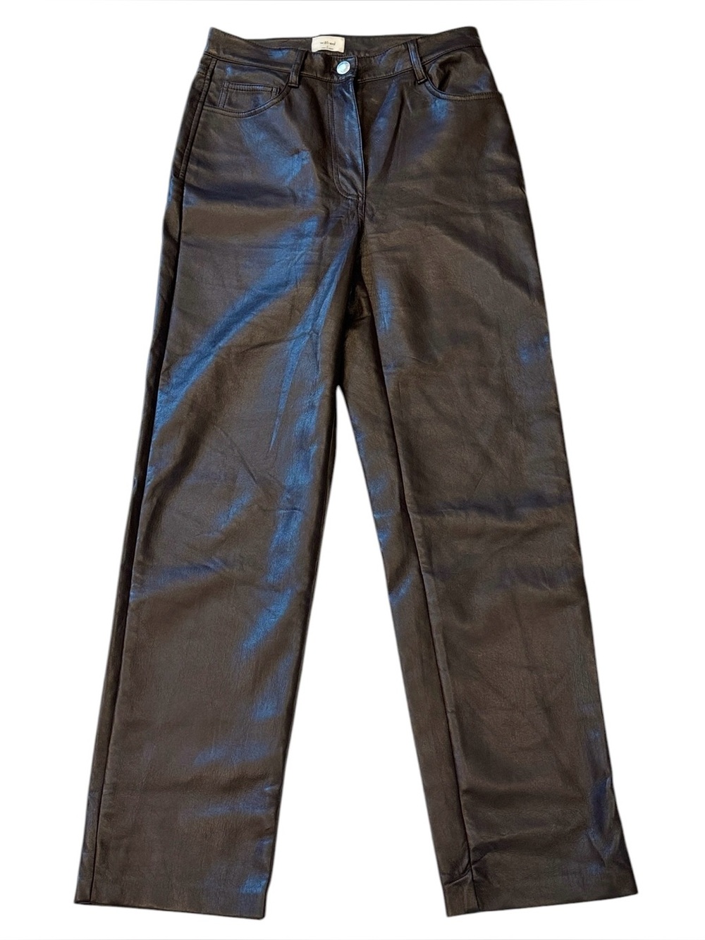 Wilfred Aritzia Brown Faux Leather Pants size 2